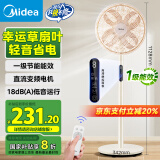 美的（Midea）【幸运草安睡风扇SE】轻音立式遥控幸运草电风扇家用柔风落地扇台式桌面小型大风量节能轻羽扇电扇