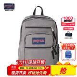 JANSPORT杰斯伯双肩包男旅行轻便背包书包女高中笔记本大学生包电脑包 47JK7H6 雾灰-隔层/侧袋
