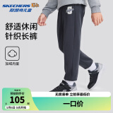 Skechers斯凯奇2024年男女童儿童新款学生宽松舒适休闲时尚长裤L424K063 奥德赛灰/026R/加绒 140 cm