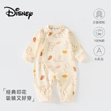 迪士尼婴儿衣服连体衣新生儿纯棉满月宝宝睡衣百天春秋冬季 维尼 73cm