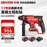 大有20V无刷充电电锤两用锂电锤冲击钻工业级电锤DRH双电5.0标充