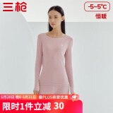 三枪（THREEGUN）【新疆棉】秋衣秋裤男套装加厚纯棉女保暖内衣抗静电情侣打底睡衣 女 裸粉（圆 领） 2XL