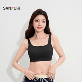 三福 薄杯无钢圈文胸 无缝套头轻运动固定杯小背心内衣女479126 黑色 75B