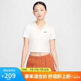 耐克(NIKE)女短袖T恤 POLO衫 运动休闲 简约时尚 DV7885-133白S