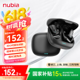 努比亚（nubia）AI蓝牙耳机挂耳式LiveFlip【政府补贴15%】骨传导概念无线开放式运动游戏长续航通用苹果红魔 黑色