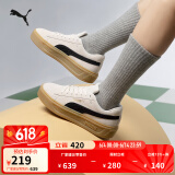 彪马（PUMA）【厚底鞋】增高小白鞋松糕鞋女子休闲板鞋PLATFORM391942 纯白色-黑色-金色-01 38