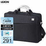 乐上（LEXON）电脑包手提单肩包男士商务苹果笔记本包14英寸简约出差公文包蓝黑