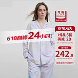 嫚熙（EMXEE）月子服孕妇睡衣产后家居服哺乳衣春秋季纱罗喂奶夏天 星月时空【哺乳吊带三件套】 M【Noble高端系列】