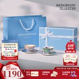 WEDGWOOD[618保价]花间舞蝶一人悦享茶具套装骨瓷咖啡具子母壶杯碟套装 花间舞蝶杯碟组 2件