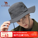 骆驼（CAMEL）渔夫帽男女夏季薄款大头围防晒遮阳太阳帽子大帽檐遮脸大沿帽