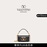 华伦天奴VALENTINO[礼物]女士 LOCO 小号小牛皮手袋链条包单肩斜挎手提包 温柔黑 均码