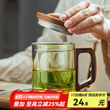 忆壶茶（YIHUTEA） 泡茶杯茶水分离玻璃杯办公室茶道喝茶杯子男士个人专用高档水杯 【轻奢透明】加厚泡茶杯400ml