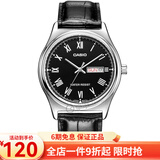 卡西欧（CASIO） 卡西欧(CASIO)男表 简约商务运动石英手表男送男友礼物 黑盘黑带MTP-V006L-1B