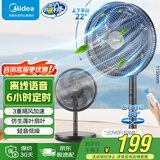 美的（Midea） 电风扇 家用风扇7叶落地扇立式轻音节能大风量电扇台扇迷你扇台立两用转页扇 【25年新款丨语音遥控升级款】 SAI30AN 家用落地扇