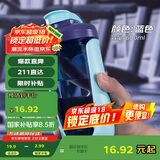 贝瑟斯摇摇杯运动健身水杯蛋白粉搅拌杯奶昔杯子代餐杯瑶瑶杯680ML蓝色