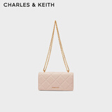 CHARLES&KEITH质感菱格链条小方钱包女包包女包生日礼物七夕礼物CK6-10680924 Light Pink浅粉色 XS