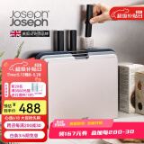 JOSEPH JOSEPH 厨房菜板套装家用辅食生食海鲜分类抗菌切菜砧板带刀升级款 银色 60194