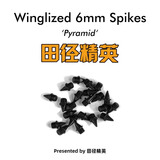 田径精英高精度通用鞋钉子 钉鞋配件田径精英专业比赛训练高耐磨钢钉碳钉 12颗/6MM黑色碳钉/无孔