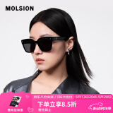 MOLSION陌森潮流太阳镜女2025肖战同款墨镜男方框高清偏光MS3129&MS3128 MS3128C10亮黑框+灰色片 偏光