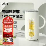 UKA冷水壶高硼硅玻璃凉白开水壶杯耐高温防烫家用大容量 白色