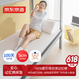 京东京造安心系列记忆棉床垫 学生床垫宿舍上下铺单人床垫 90x200x5cm