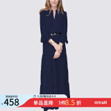 MeetMetro玛依尔法式仙女连衣裙女2025春新款高端气质纯欲风裙子礼服长裙 藏蓝【现货】 L