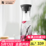 WMF 德国进口特质玻璃冷水瓶水杯套装组合四件套凉水杯凉杯玫瑰金 水扎壶黑1.0L