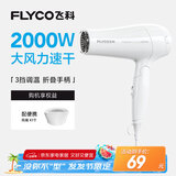 飞科（FLYCO）电吹风机家用发廊大功率2000W速干恒温便携可折叠白色FH6232