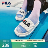 斐乐（FILA）女鞋运动拖鞋厚底凉拖沙滩鞋漂流船 奶白-GD 36