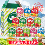 乐天韩国原装进口饮料LOTTE乐天果汁果肉饮料葡萄过年送礼整箱 乐天5种12瓶