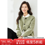 梵希蔓毛呢短外套女2024新款秋冬小个子御寒保暖羊毛混纺呢子大衣 50658 橄榄绿 XL