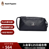 暇步士（Hush Puppies）手包真皮男士钱包植鞣皮真皮手抓包大容量手拿包情人节礼物送男友 黑色