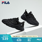 FILA【男女同款】斐乐官方跑步鞋复古老爹鞋火星鞋潮流时尚老爹鞋 女-黑-BK 37.5