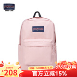 JANSPORT杰斯伯书包轻便双肩包男女旅行包简约背包电脑包学生校园 4QUT7N8蜜蜡粉-侧边袋