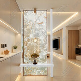 齐芝高端掐丝珐琅彩客厅入户门屏风隔断墙卧室餐厅美式欧法式艺术玻璃 款1/一平方（边框另外计算）