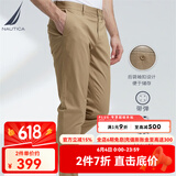 诺帝卡（NAUTICA）【商场同款】男装春夏款商务休闲棉氨亲肤直筒带弹休闲裤男 2TK卡其（PO2101） 34