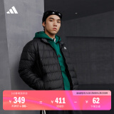 adidas 600蓬休闲修身保暖立领鸭绒羽绒服男装阿迪达斯官方轻运动   黑色（推荐选大一码）   M