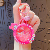 创意新款库洛米泡泡珠钥匙扣可爱精致可爱汽车挂件包包配饰钥匙链 入油泡泡珠公仔-玫红