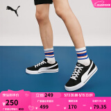 彪马（PUMA）复古彩色透气帆布板鞋男女百搭休闲小白鞋EVER 386393 黑色-白-01 41