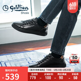 金利来（goldlion）男鞋时尚个性耐磨板鞋舒适系带休闲鞋55323073901A-黑色-40码