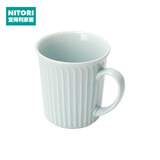 NITORI宜得利家居 简约日式办公室喝水杯子陶瓷水杯家用马克杯莉诺 淡蓝