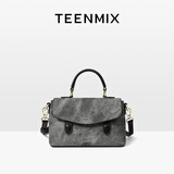天美意（TEENMIX）女包牛皮剑桥包高级感手提斜挎包通勤单肩包生日礼物送女友老婆