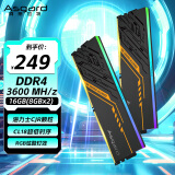 阿斯加特（Asgard）16GB(8GBx2) DDR4 3600 台式机内存条 金伦加&TUF联名款 RGB灯条 海力士CJR CL18 黑橙甲