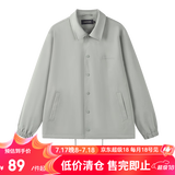 网易严选春季轻防水棒球服男式休闲教练夹克抗皱潮流户外通勤 轻防水户外夹克-灰绿色 L （175/96A）