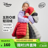 迪士尼（DISNEY）女童轻薄羽绒服耐脏油污90白鸭绒儿中大童衣服24冬DB431KE05紫120