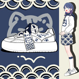 艾米与麦麦原创厚底小白鞋女显脚小的日系可爱少女学生休闲面包鞋 喵屋 38 按平时的尺码选择