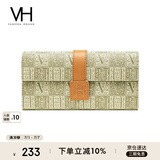 VANESSA HOGAN VH女包牧格PVC钱夹时尚老花多卡位零钱包短款便携钱包卡包