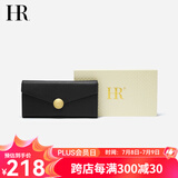 HR赫莲娜女包钱包女长款真皮轻奢牛皮钱夹子时尚女士手拿包礼盒装 黑色
