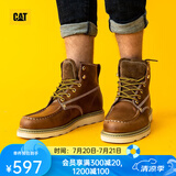 CAT卡特马丁靴工装靴子男鞋牛皮户外美式复古机车靴P721411M3EDC36 棕黄P721411 40