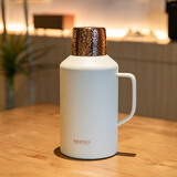 米索小钢炮焖茶壶大容量保温壶316不锈钢老白茶闷泡茶壶 月光白2.0L